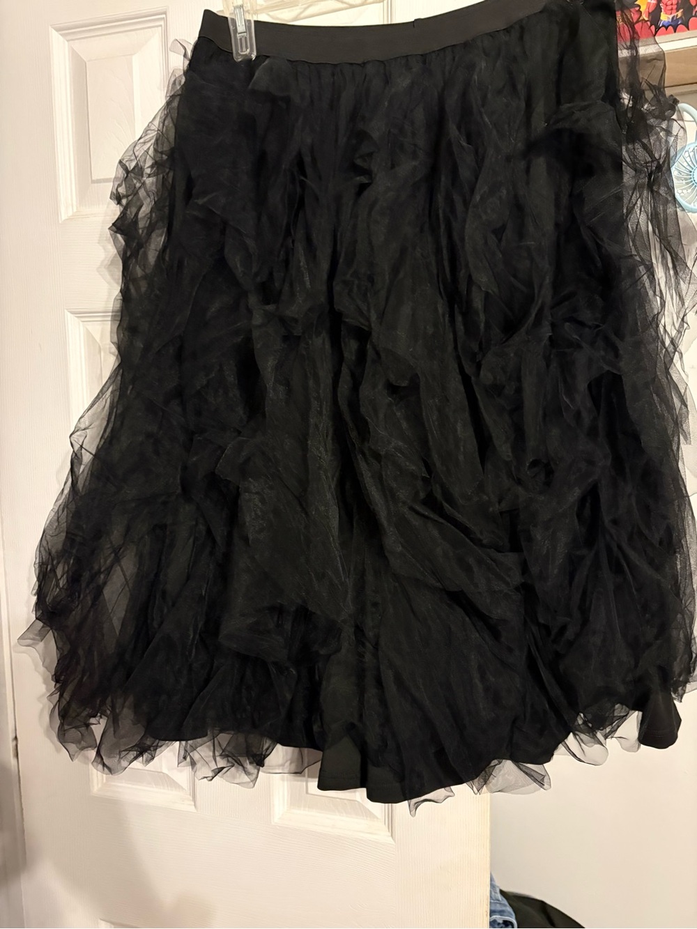 Blackmilk Black A-Line Tulle Midi Skirt - Picture 5 of 6